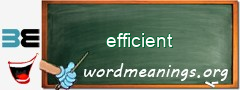 WordMeaning blackboard for efficient